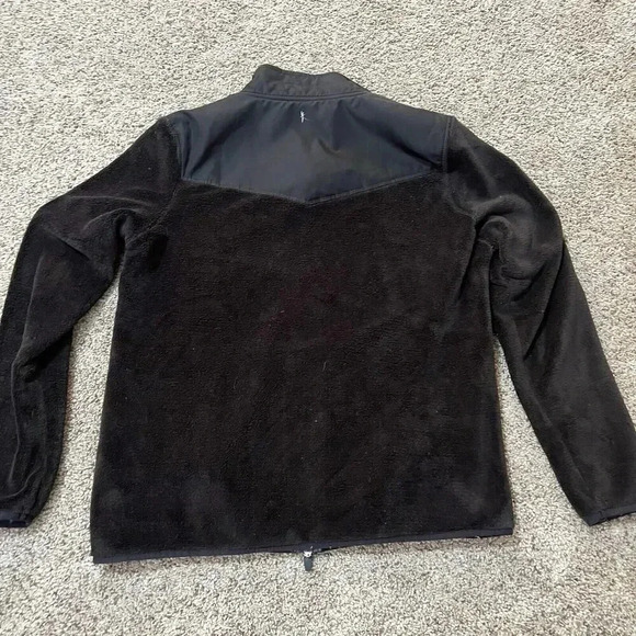 Danskin Ski Fuzzy Full Zip Cozy Jacket Thermal Womens Black Layering Soft Shag - Picture 9 of 10